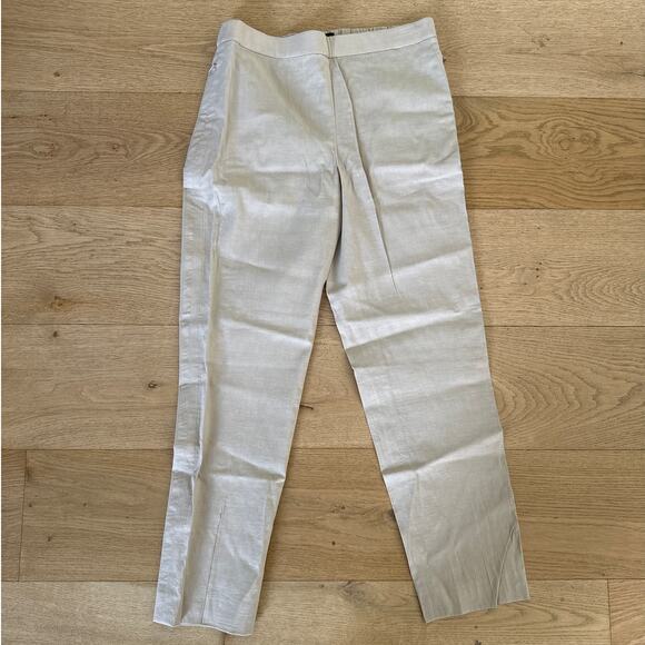 Theory - Treeca Pull On Linen Pants in Beige - Picture 1 of 5